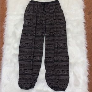 These are some hippie style joggers.